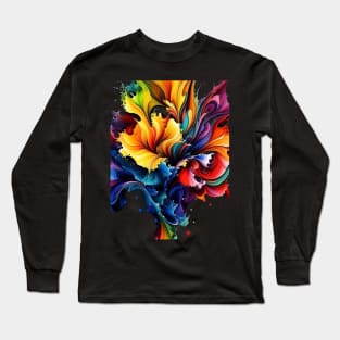 poetic dance of colours Long Sleeve T-Shirt